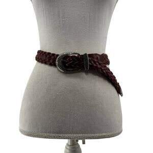 Torel Womens Sz S Braided Leather Belt USA Boho Weaved Braided